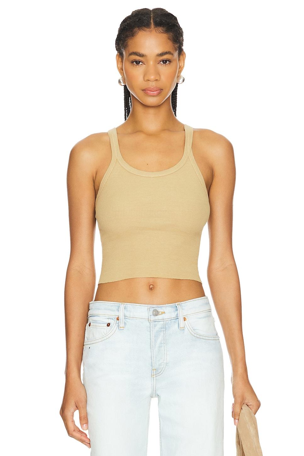 cropped ribbed tank