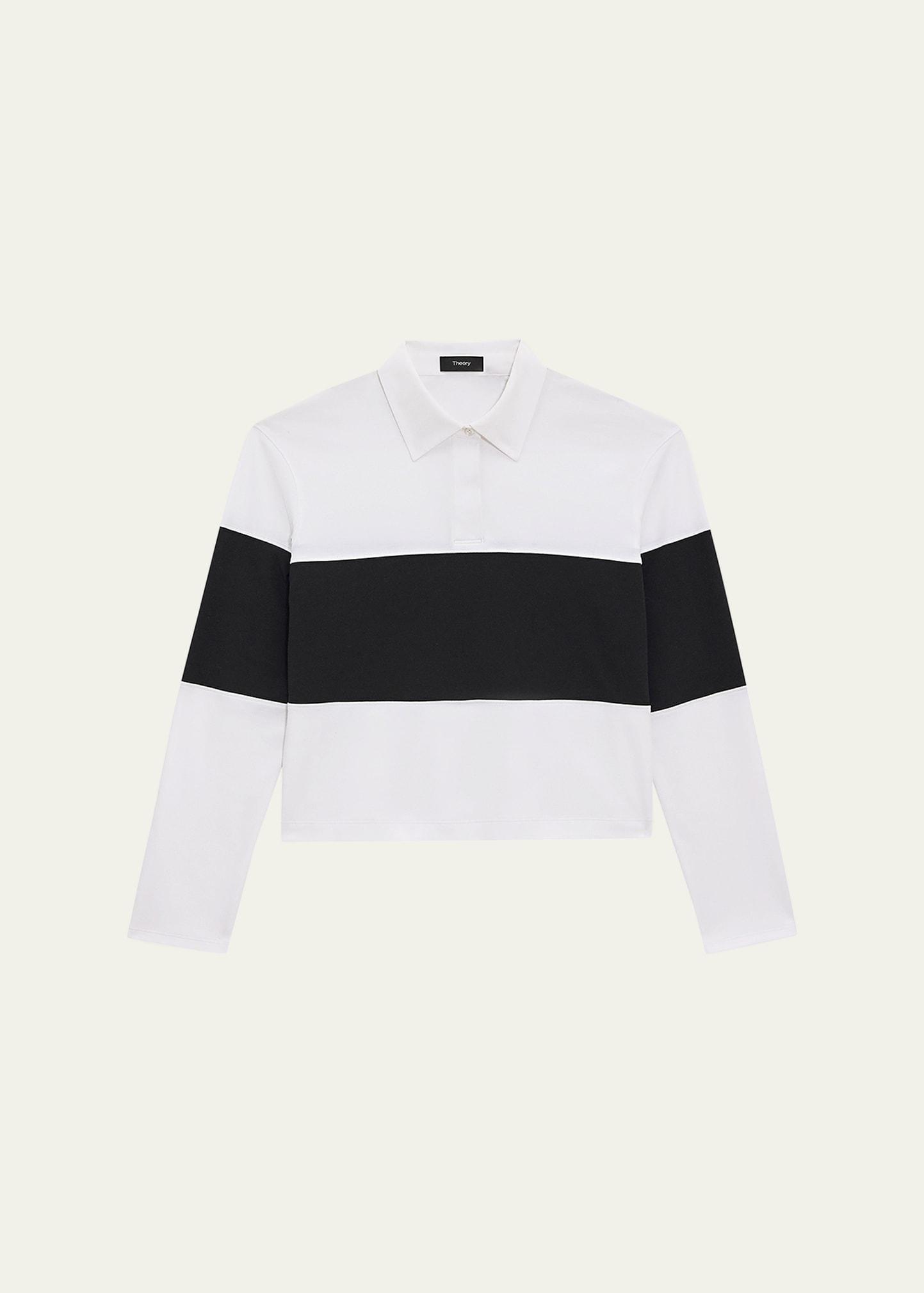 cropped rugby polo top