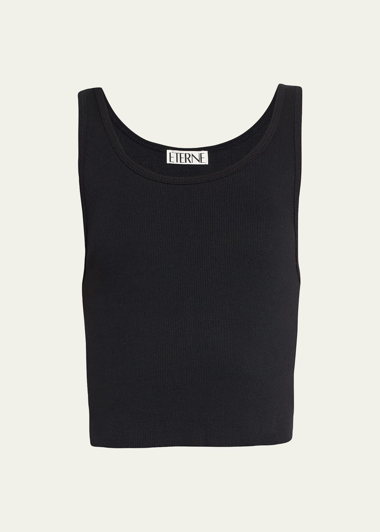 cropped scoop-neck tank top