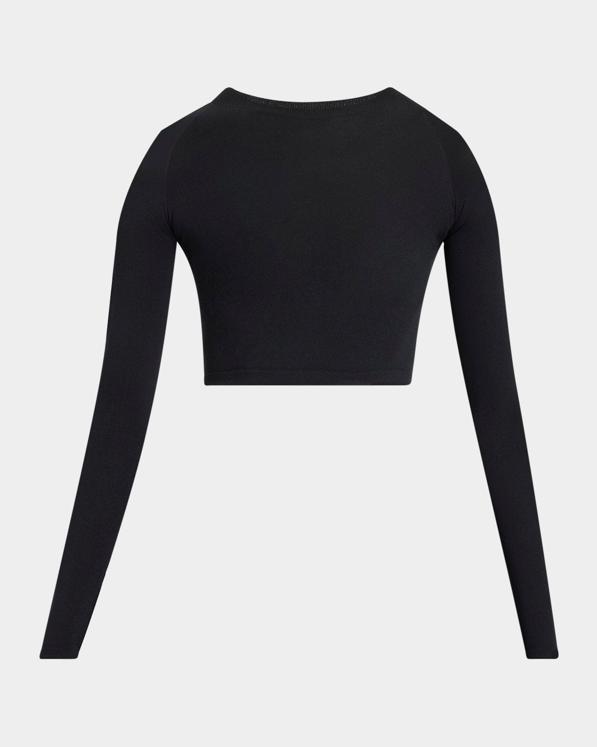 cropped second-skin top