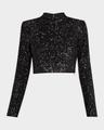 cropped sequin top