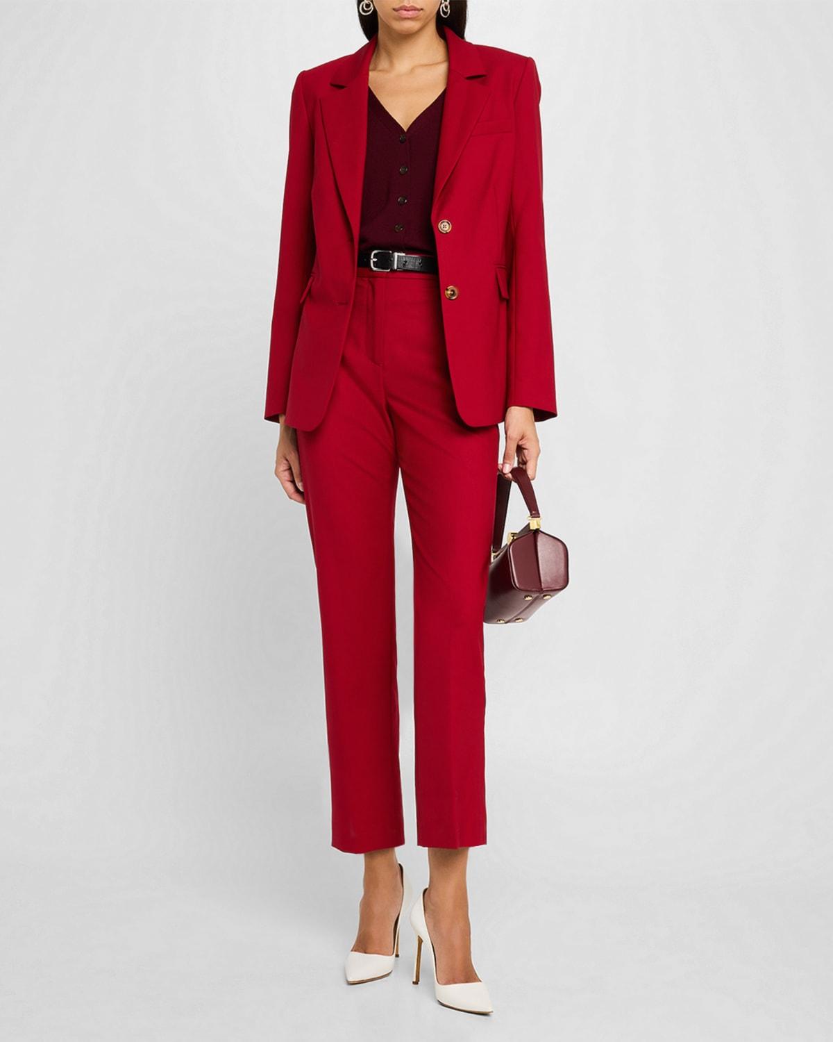 cropped straight-leg seasonless wool trousers