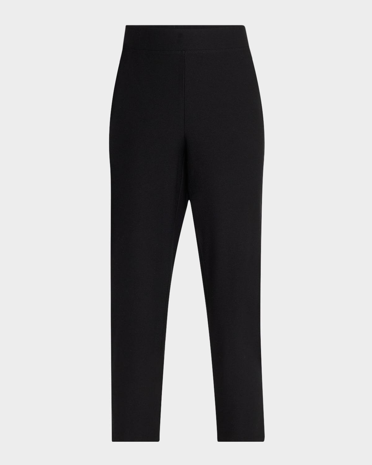 cropped washable stretch crepe pants