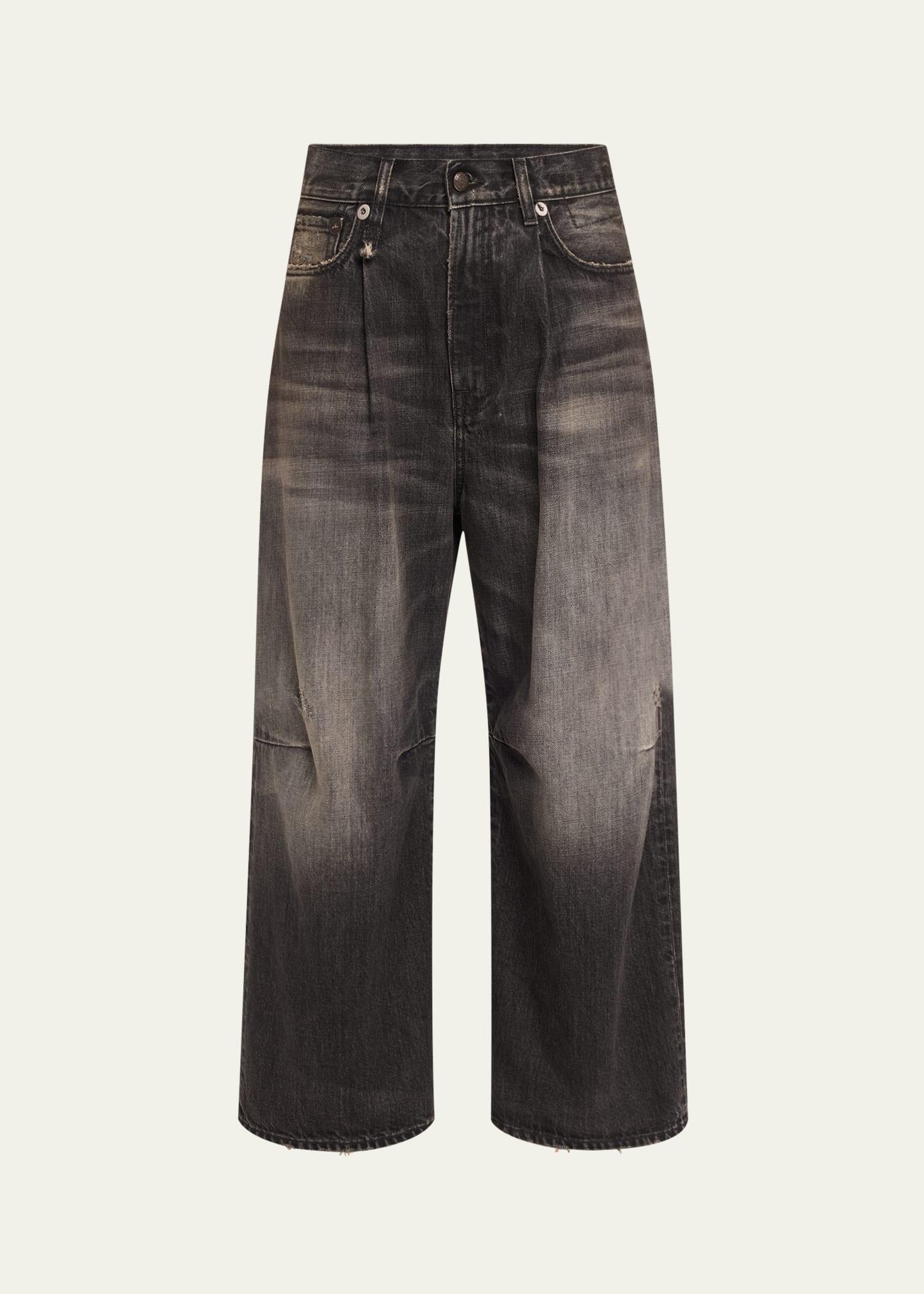 cropped wide-leg jeans