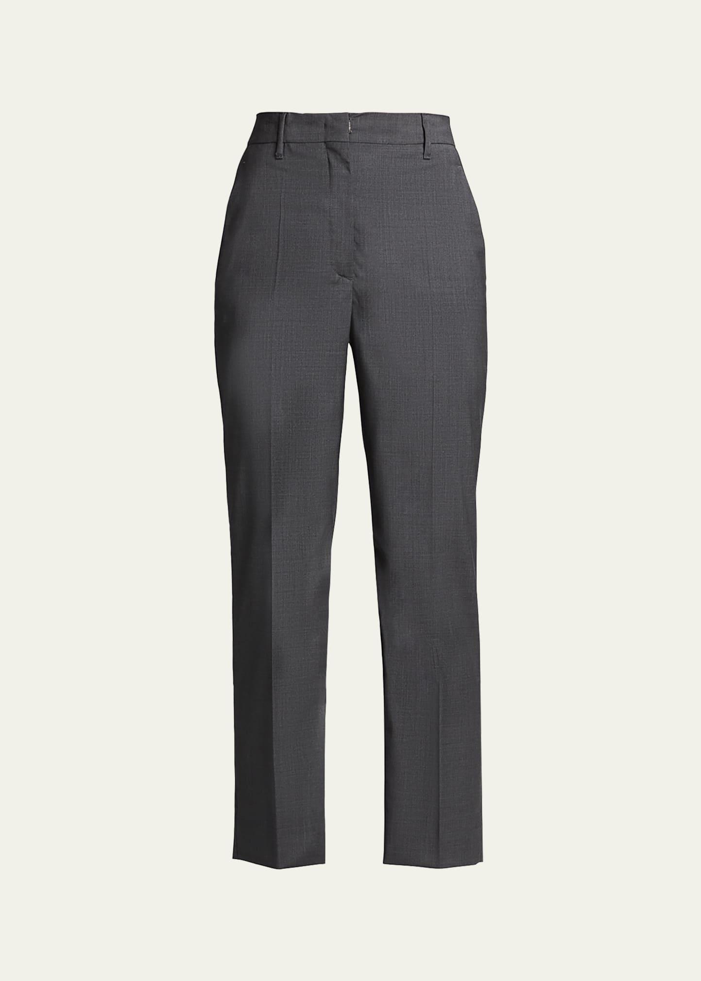 cropped wool trousers