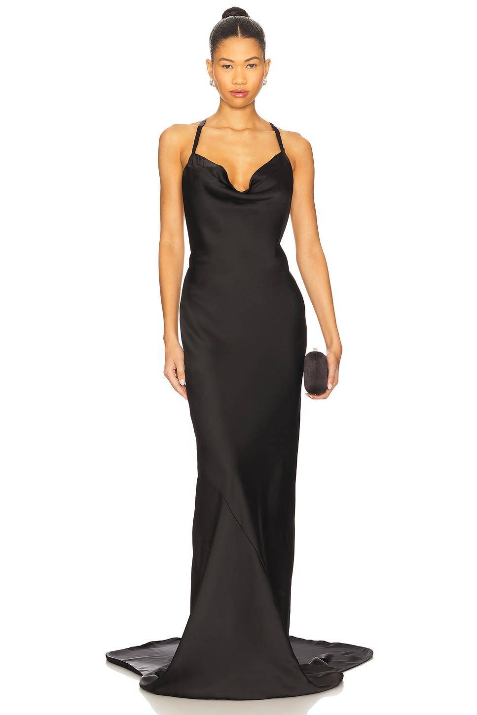 cross back bias gown