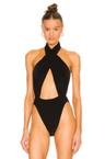 cross halter bodysuit