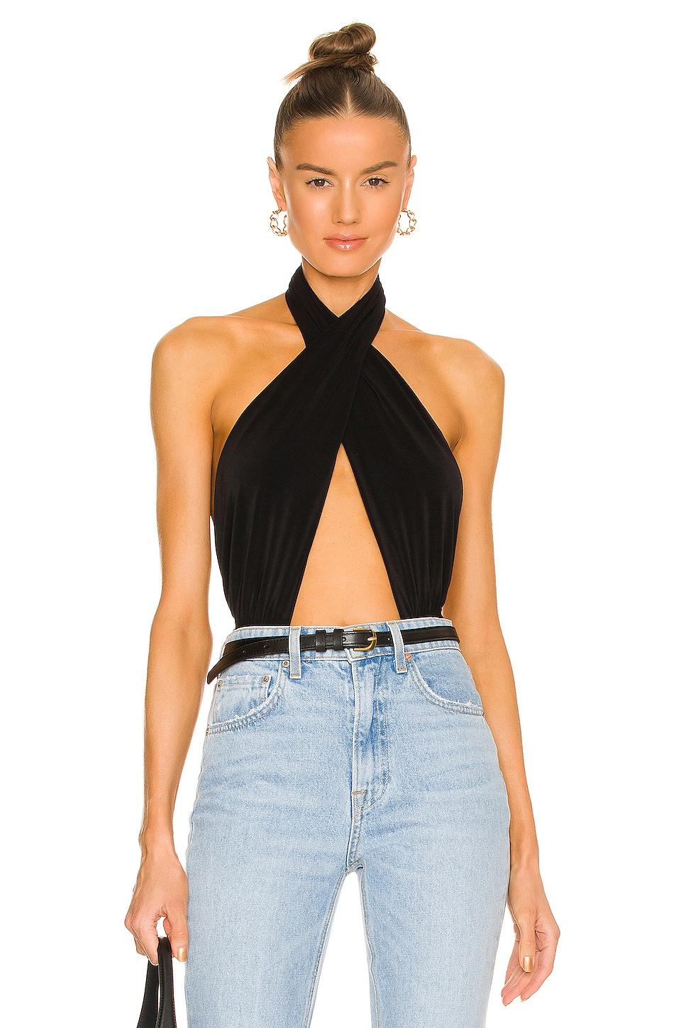 cross halter bodysuit