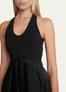 crossover open-back sleeveless midi dress