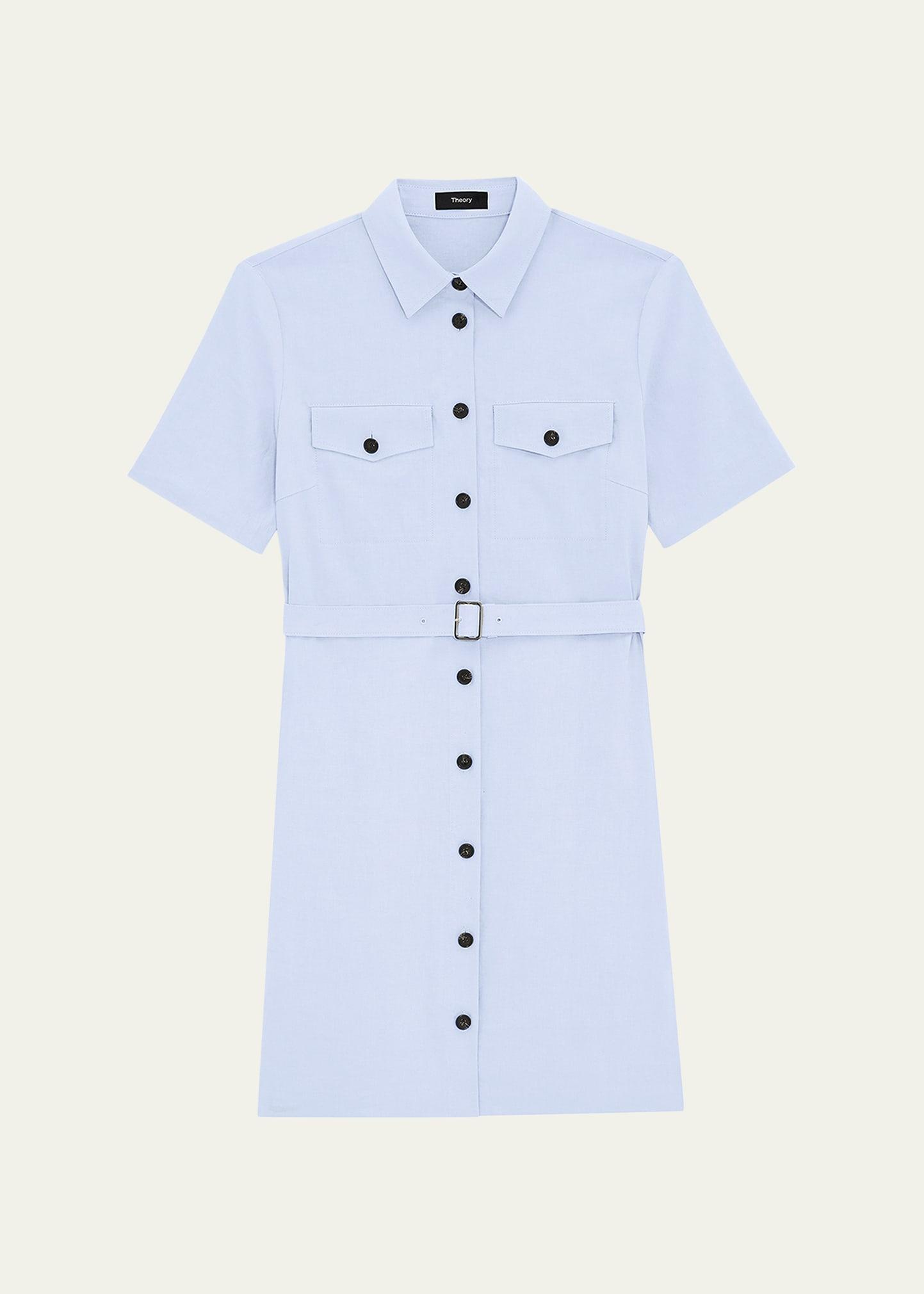 crunch linen military shirtdress