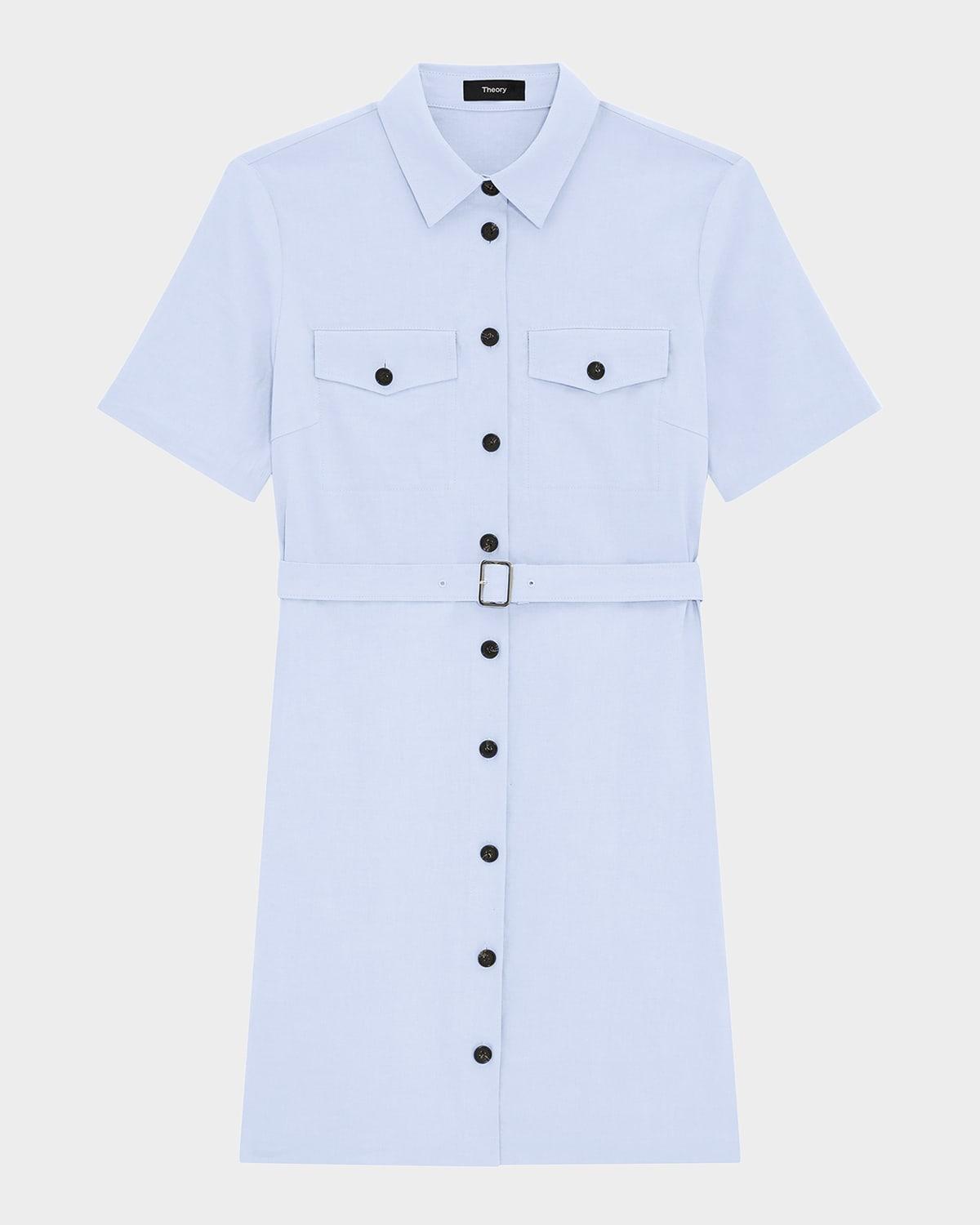 crunch linen military shirtdress