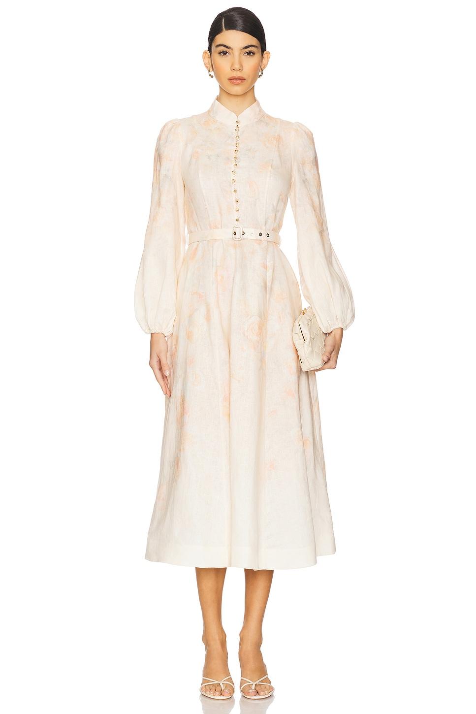crush buttoned midi dress