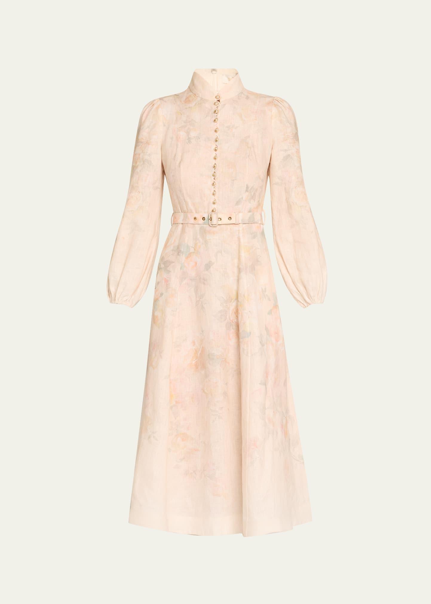 crush buttoned midi dress