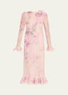crush flower midi dress