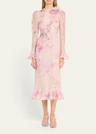 crush flower midi dress