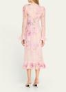 crush flower midi dress