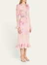 crush flower midi dress