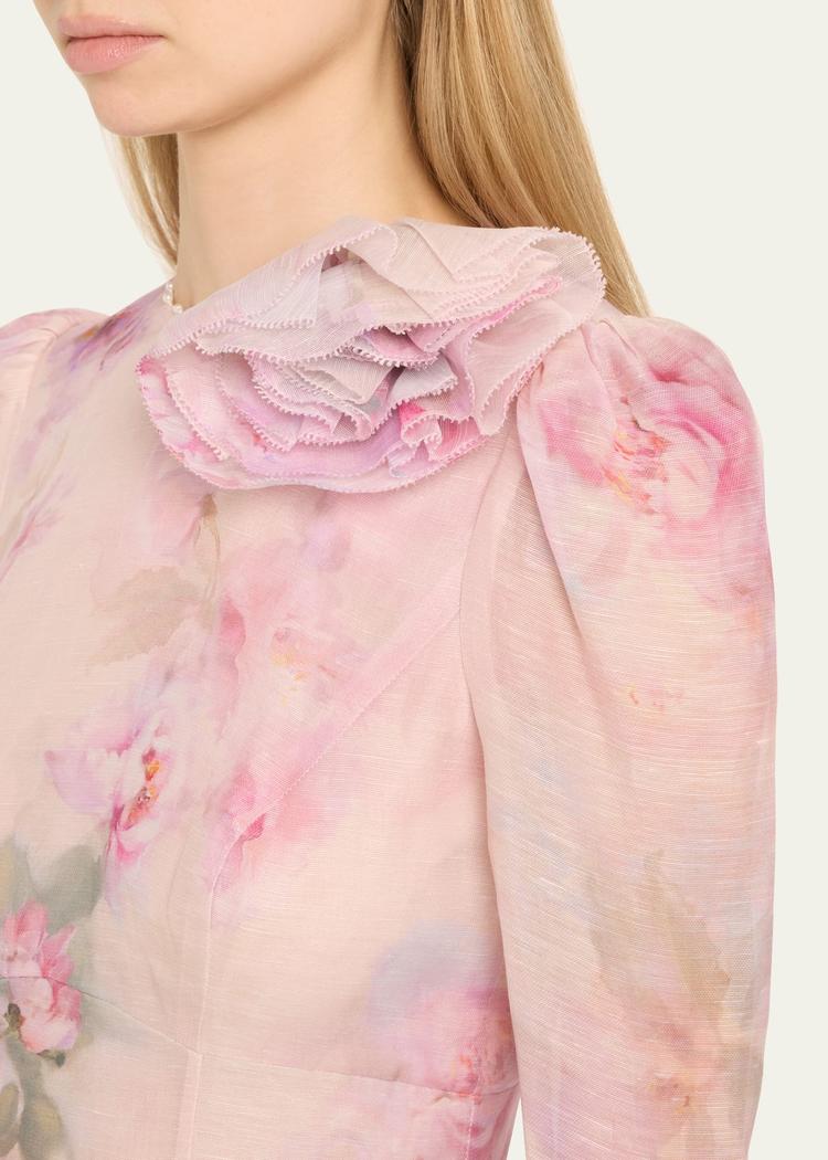 crush flower midi dress