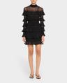 crush high-neck frilled mini dress