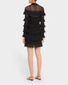 crush high-neck frilled mini dress