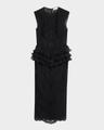 crush lace frill midi dress