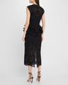 crush lace frill midi dress
