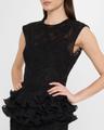 crush lace frill midi dress