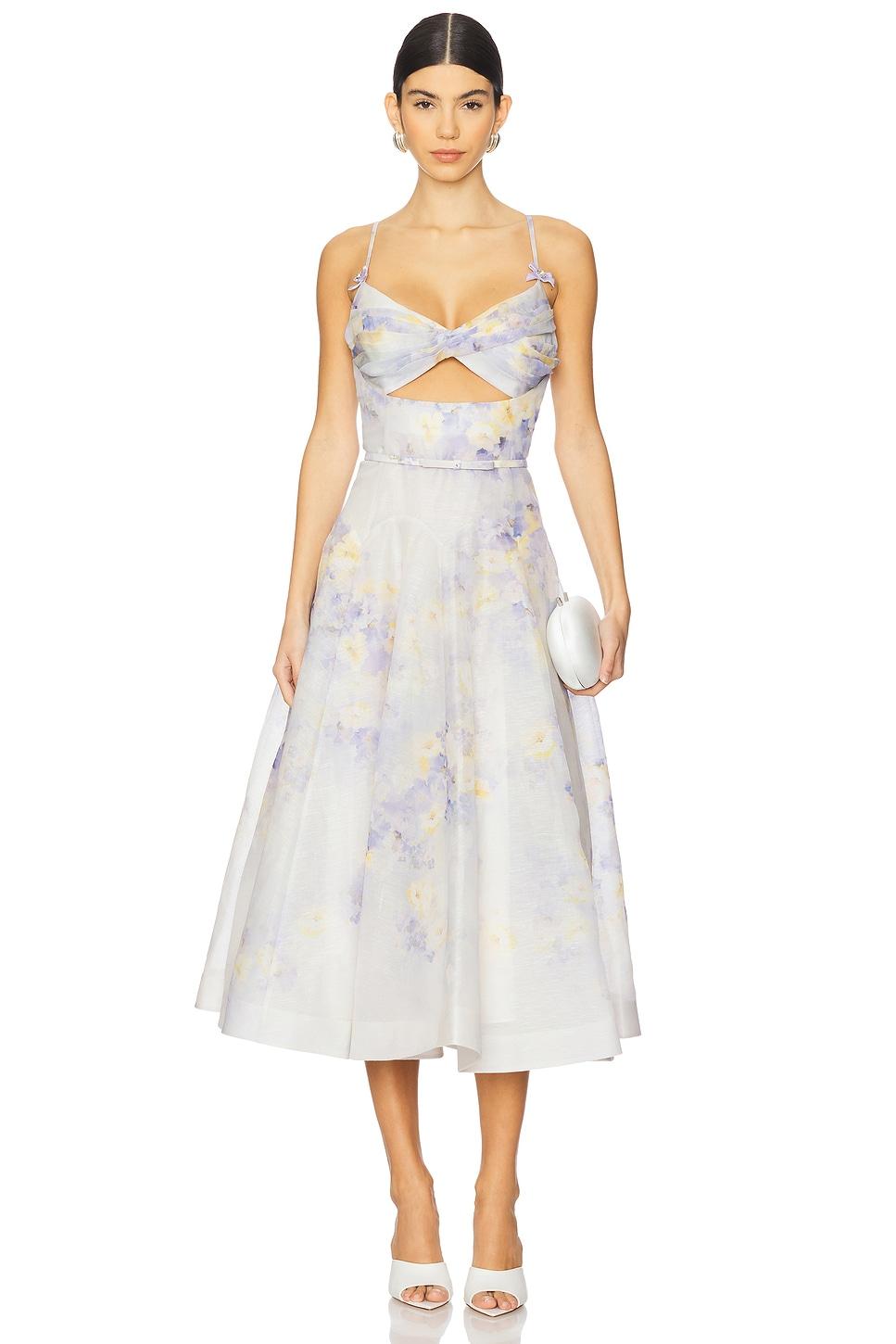 crush twist front midi dress