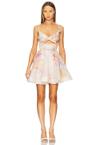 crush twist front mini dress