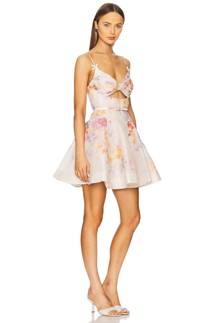 crush twist front mini dress