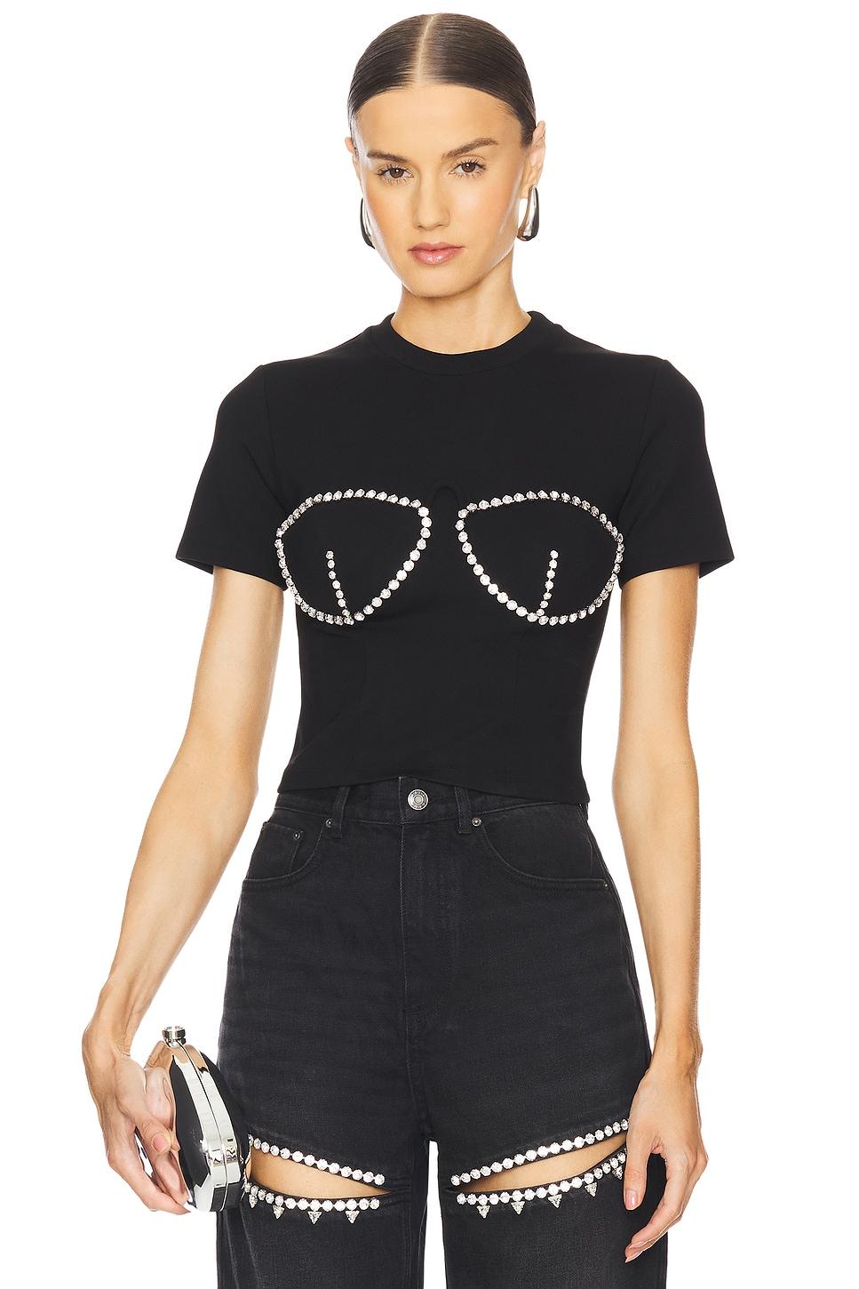 crystal bustier t-shirt
