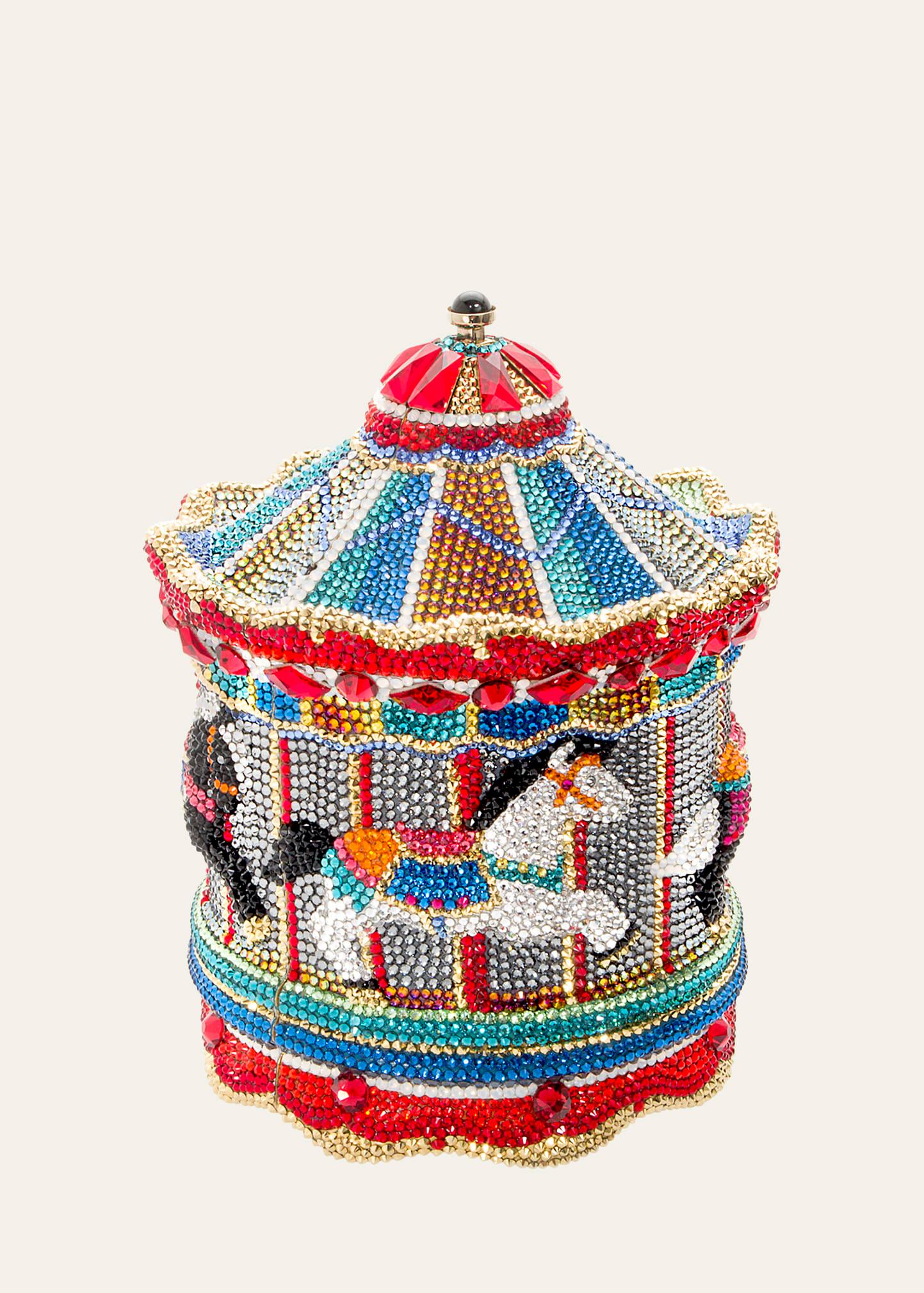 crystal carousel clutch bag