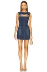 crystal cut out mini dress
