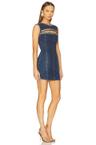 crystal cut out mini dress