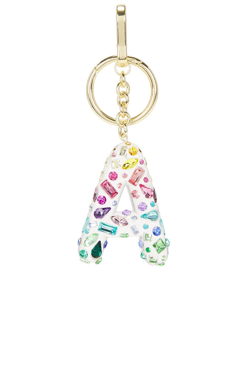 crystal detail initial bag charm