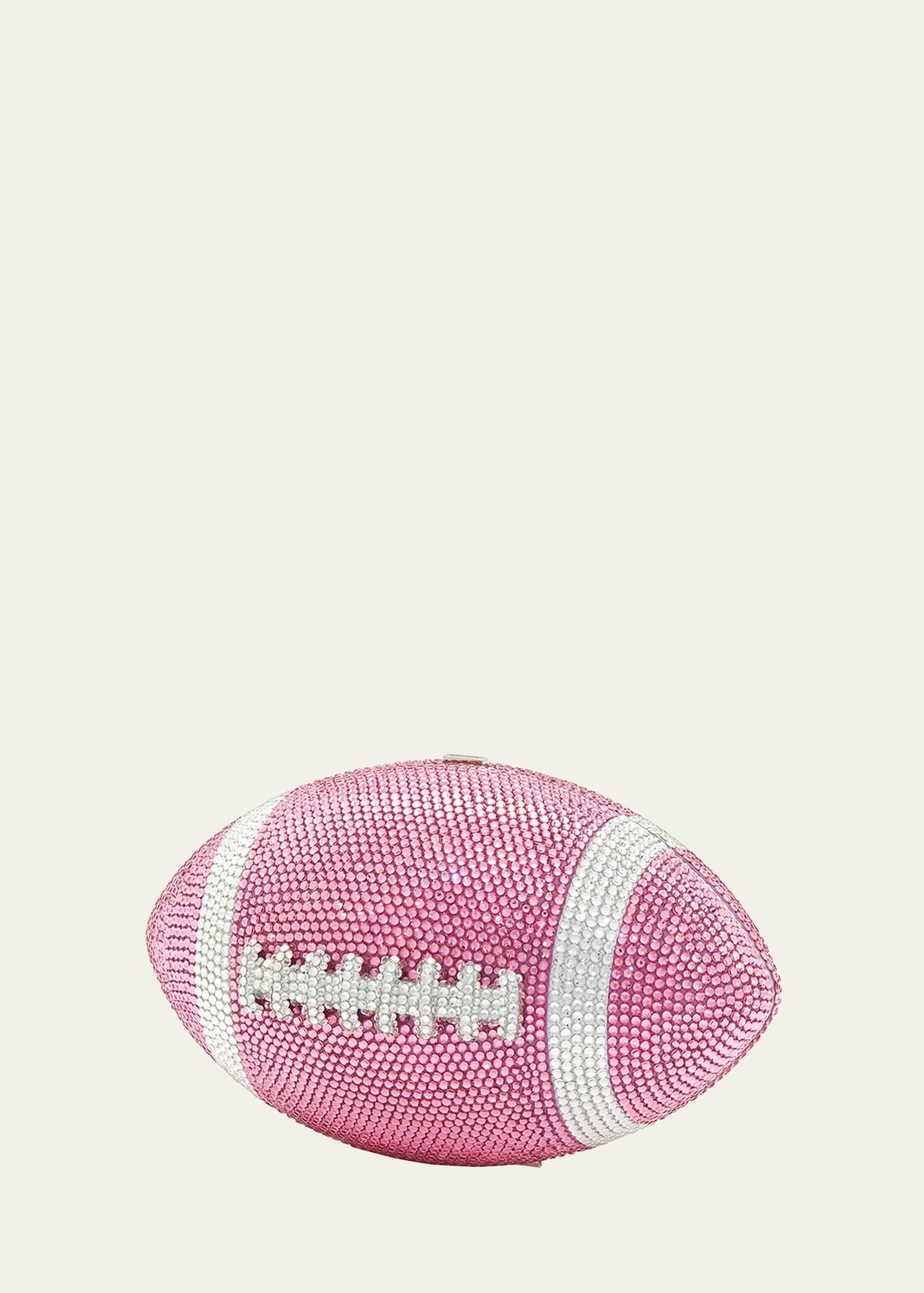 crystal football minaudiere bag