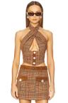 crystal halter top