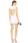 crystal heart back dress