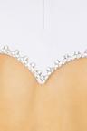crystal heart back dress