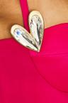 crystal heart mini dress