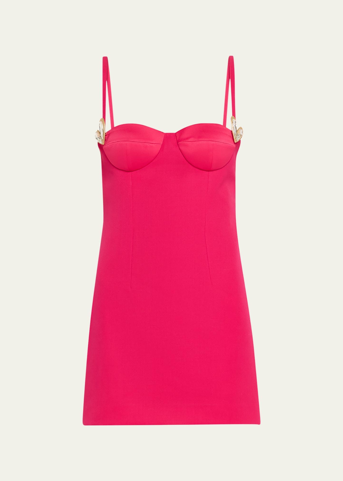 crystal heart mini dress