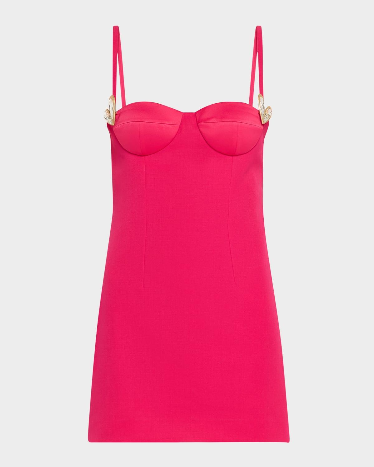 crystal heart mini dress