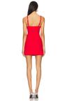 crystal link mini dress