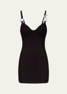 crystal-link strap mini dress