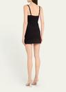 crystal-link strap mini dress
