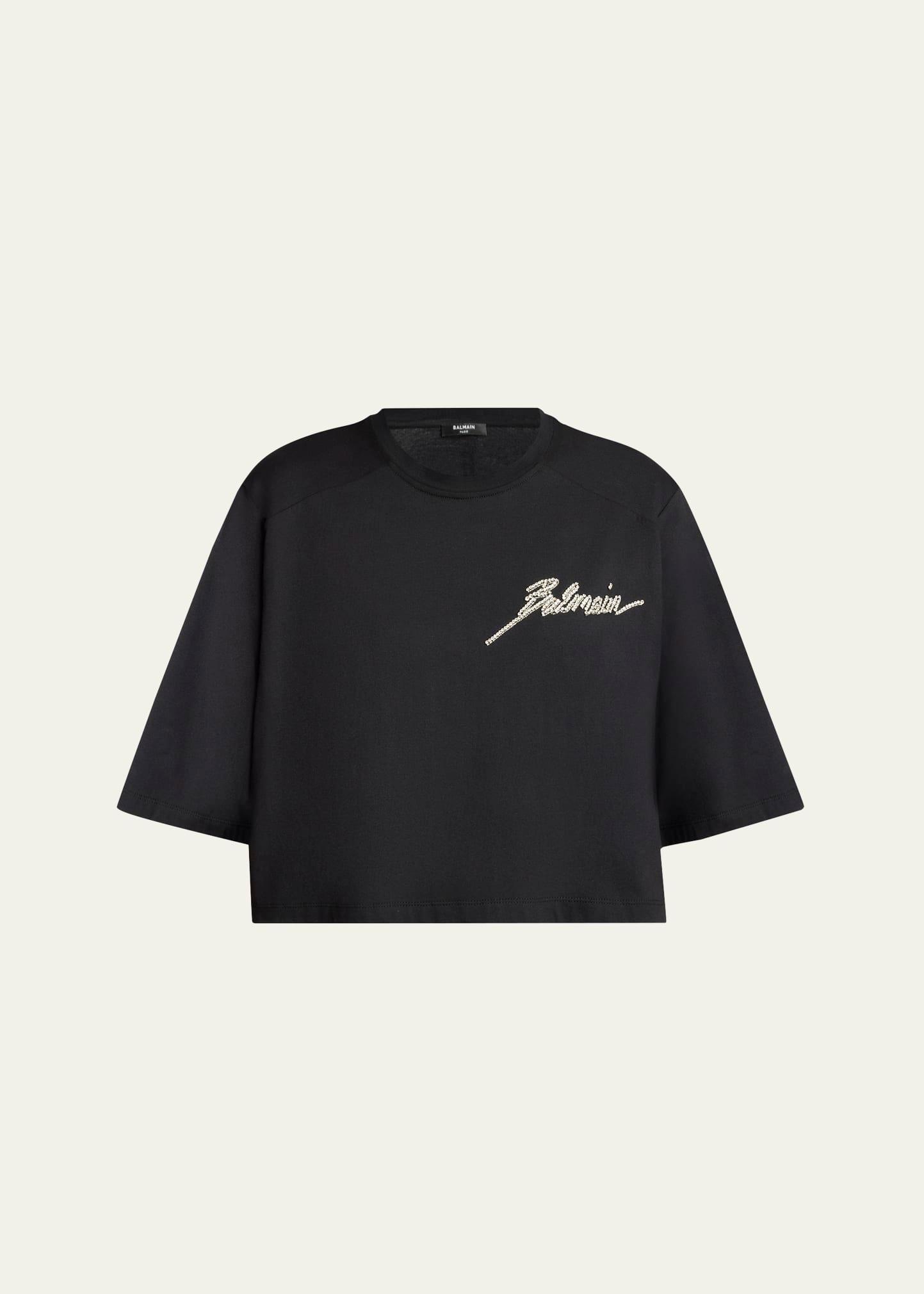 crystal logo cropped t-shirt