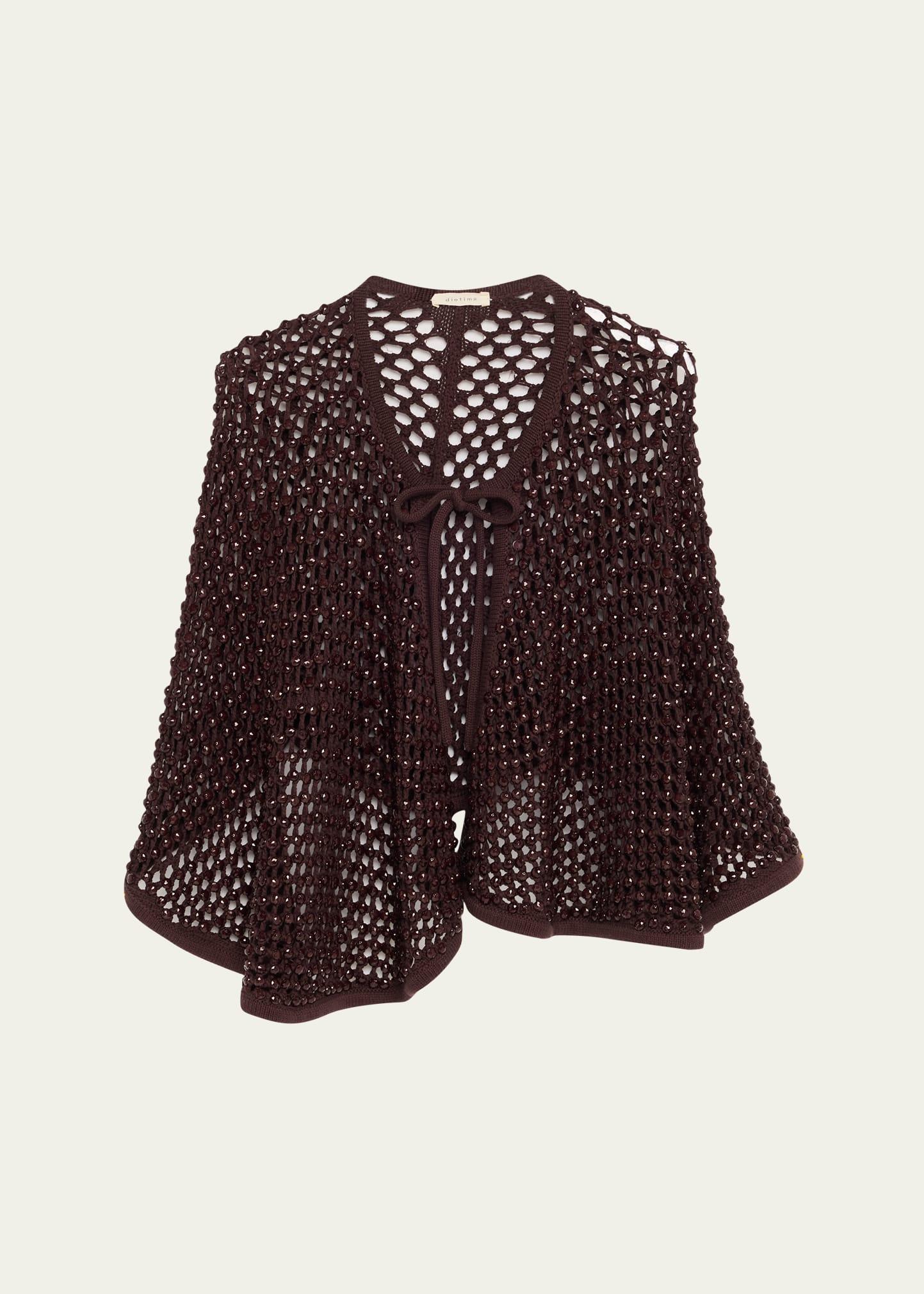 crystal net knit capelet