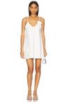 crystal rosette poplin mini dress