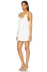 crystal rosette poplin mini dress