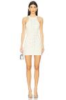crystal speckled mini dress